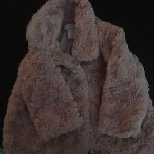 Rose Colored Faux fur jacket